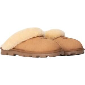Ugg Coquette Slippers Slip On Sheepskin Shearling Lined Chestnut Tan 7